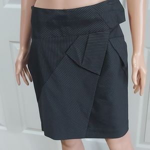 Vintage Size 8 Tailored Black Pin Stripe Skirt